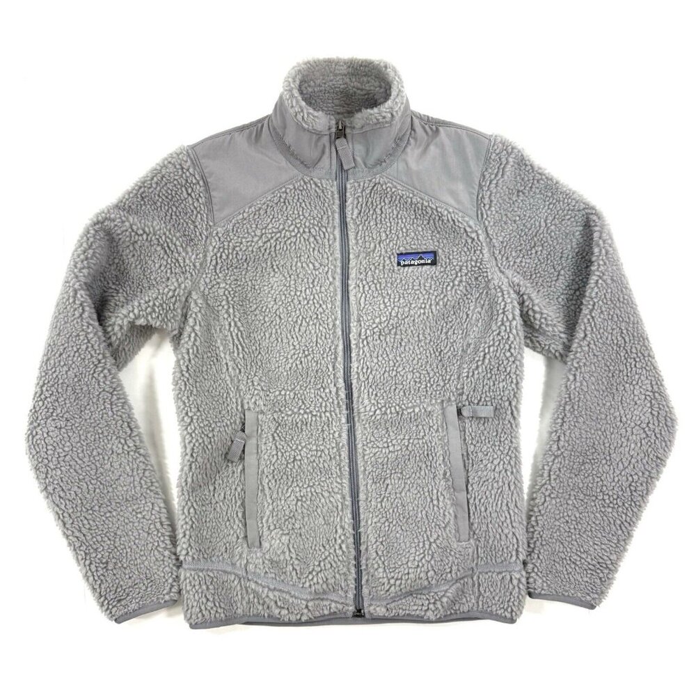 Patagonia Retro X Deep Pile Fleece Jacket Womens Size XS Gray Full Zip